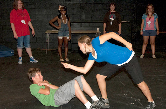 High School Students in Workshop